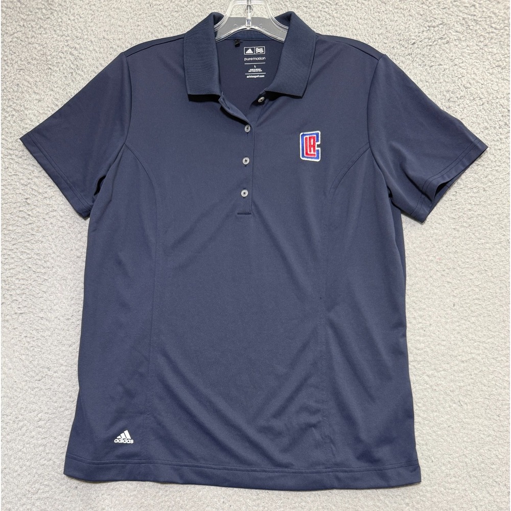 adidas Puremotion Los Angeles Clippers Polo shirt Womens size L Golf Performance